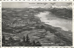 11651650 Lac Leman Genfersee Panorama Et Les Alpes Vu Du Jura Genf - Sonstige & Ohne Zuordnung