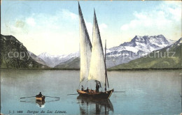 11651635 Montreux VD Barque Du Lac Leman Et Les Alpes Dents Du Midi Montreux - Sonstige & Ohne Zuordnung