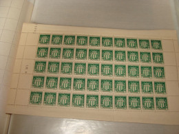 N° 534 En Feuille  De 50 Timbres Entières Neuves - Hojas Completas