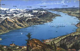 11651522 Lac Leman Genfersee Und Umgebung Alpenpanorama Aus Vogelperspektive Gen - Autres & Non Classés