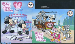 Grenada 1999 Mickey & Minnie Wedding 2 S/s, Mint NH, Art - Disney - Disney