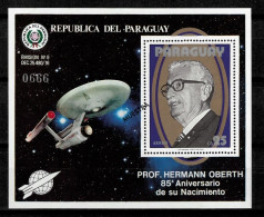 Paraguay Year 1979 Space Hermann Oberth Specimen MSS MNH - Paraguay