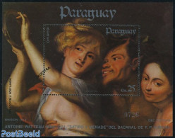 Paraguay 1984 Watteau Painting (copy Of Rubens) S/s SPECIMEN, Mint NH, Paintings - Paraguay
