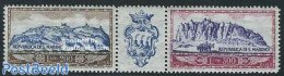 San Marino 1958 Airmail 2v+tab [:T:], Mint NH - Nuevos