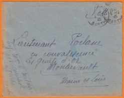 F.M. Militaria  Sur Lettre De LA FLECHE Sarthe   Le 5 12 1945  Pour  Un LIEUTENANT à MONTREVAULT M.et.L. - Oorlog 1939-45