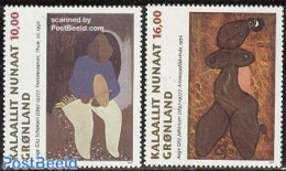 Greenland 1997 Aage Gitz-Johansen Paintings 2v, Mint NH, Art - Modern Art (1850-present) - Unused Stamps