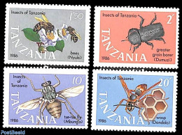 Tanzania 1987 Insects 4v, Mint NH, Nature - Bees - Insects - Tanzania (1964-...)