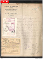 Entreprise De Construction A. Le Faucheur à Kérien - Oblitération De Saint-Brieuc Du 19-4-1920 - Zonder Classificatie