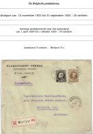 TP 203 Albert Hoyoux-214  S/ L. Recommandée Plasschaert Frères Obl. Wachtebeke 14/3/1925 > Allemagne Ellefeld . I.V. - Cartas & Documentos