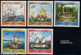 Papua New Guinea 1987 Ships 5v, Mint NH, Transport - Ships And Boats - Bateaux