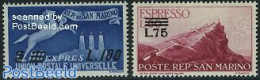 San Marino 1957 Express Mail Overprints 2v, Mint NH - Nuevos