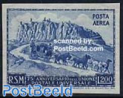 San Marino 1950 75 Years UPU 1v Imperforated, Mint NH, Nature - Horses - U.P.U. - Ongebruikt