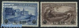 San Marino 1936 Franciscus Of Assisi 2v, Mint NH, Religion - Religion - Unused Stamps