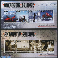 British Antarctica 2011 Antarctic Science 8v (2 M/s), Mint NH, Science - Transport - The Arctic & Antarctica - Weights.. - Flugzeuge