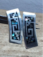 Boucles D'oreilles En Argent Massif.(MEXICO 925 ) - Boucles D'oreilles