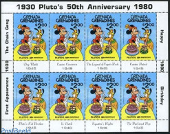 Grenada Grenadines 1981 Pluto 50th Anniversary M/s, Mint NH, Art - Disney - Disney