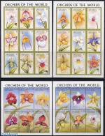 Grenada Grenadines 1997 Orchids 30v (in 4 M/s), Mint NH, Nature - Flowers & Plants - Orchids - Grenade (1974-...)