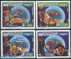 Mauritania 1986 Columbus 4v, Mint NH, History - Transport - Explorers - Ships And Boats - Explorers