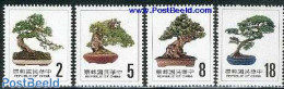 Taiwan 1985 Bonsai Trees 4v, Mint NH, Nature - Bonsai - Trees & Forests - Rotary Club