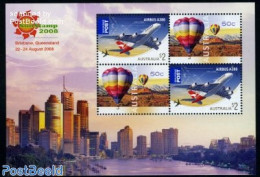 Australia 2008 Sunstamp 2008 S/s, Mint NH, Transport - Balloons - Aircraft & Aviation - Unused Stamps