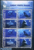 Saint Vincent 2006 WWF, Sharks 2x4v M/s, Mint NH, Nature - Fish - World Wildlife Fund (WWF) - Sharks - Fishes