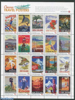 New Zealand 2013 Classic Travel Posters 20v M/s, Mint NH, Nature - Sport - Transport - Various - Birds - Dogs - Fish -.. - Unused Stamps