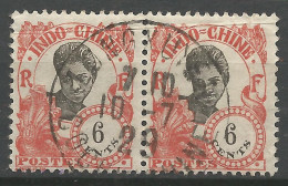 INDOCHINE N° 105 Paire CACHET LONGXUYEN / Pli / Used - Used Stamps