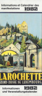 Luxembourg - Luxemburg - Dépliants  -  LAROCHETTE  -  INFORMATIONS ET CALENDRIER DES MANIFESTATIONS  1982 - Cuadernillos Turísticos