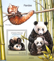 Sao Tome/Principe 2014 Panda S/s, Mint NH, Nature - Animals (others & Mixed) - Pandas - Sao Tomé E Principe