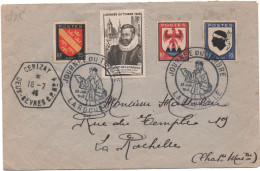 France - 1946 - Journée Du Timbre - La Rochelle - 29 06 1946 - Enveloppe Circulée - Bon état - ....-1949