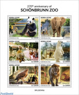 Sierra Leone 2022 270th Anniversary Of Schönbrunn Zoo, Mint NH, Nature - Bears - Birds Of Prey - Cat Family - Elephan.. - Autres & Non Classés