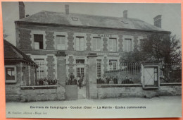 CARTE ENVIRONS DE COMPIEGNE - 60 - COUDUN - La MAIRIE - ECOLE COMMUNALE - 2 SCANS -20 - Autres & Non Classés