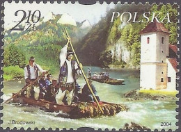 Poland - 2004 - Tourism - Dunajec River Rafting - Joint Issue With Slovakia - Mint Stamp - Ongebruikt