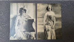 2 CPA - ARTISTES - COLLECTION REEDITION   REUTLINGER - LA BELLE OTERO ET MATA HARI - Andere & Zonder Classificatie