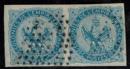 #lot 22#  Colonies Générales émissions   Aigle N° YT4  Paire    Oblitérée        INDE Losange 8x8 - Otros & Sin Clasificación