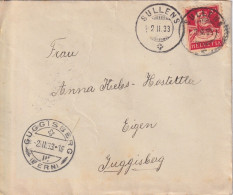 Brieflein  Sullens - Guggisberg        1933 - Cartas & Documentos