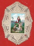 Image Religieuse Canivet Sainte Vierge Marie & L'Enfant Jésus Et L'Enfant Saint Jean-Baptiste 2scans Pochette Plastique - Devotieprenten