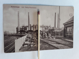 CARTE PHOTO RUMELANGE LES HAUTS FOURNEAUX VERZONDEN 1908 - Altri & Non Classificati