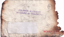 Enveloppe Courrier Accidenté En Cours De Transport - Unclassified