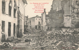 GERBEVILLER : APRES LE BOMBARDEMENT - VUE INTERIEURE RUE DE LORRAINE - Gerbeviller