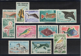 Cote Des Somalis - YV 292 à 303 N** MNH Luxe Complete Poissons & Oiseaux Cote 67 Euros - Unused Stamps