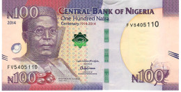 NIGERIA P41a2  100 NAIRA 2014 #FV  Signature 21 INTAGLIO BACK (2nd VARIETY )  UNC. - Nigeria