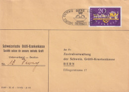 Motiv Brief  "Schweiz. Grütli Krankenkasse, Vevey"       1949 - Covers & Documents