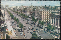 France - Paris - L'Avenue Des Champs-Elysees - Old Street View - Cars (1963) - Piazze