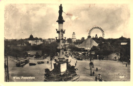 VIENNA, PRATER, MONUMENT, STATUE, GIANT WHEEL, ARCHITECTURE, CAR, TRAM, AUSTRIA, POSTCARD - Prater