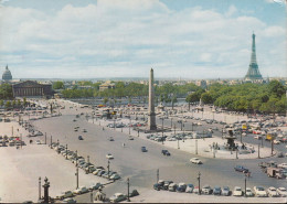 France - Paris - La Place De La Concorde - Cars - Nice Stamp 1967 - Places, Squares