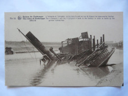 CPA BELGIQUE - ZEEBRUGGE : Ruines - L'Intrépide Et L'Iphigénie Coulés Dans Le Port - War 1914-18