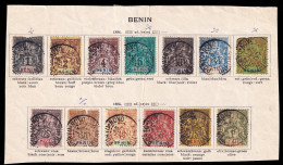 BÉNIN - 1894 Type Groupe Série Complète Oblitérée PORTO-NOVO Le 13 DEC 1900 - 5 Ou 6 Defectueux Mais Les Autres TB - Usados