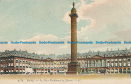 R016839 Paris. La Place Vendome Et La Colonne. LL No 1172 - Mondo