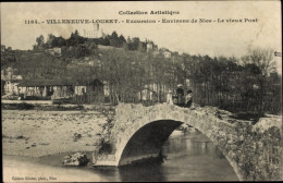 CPA Villeneuve Loubet Alpes Maritimes, Die Alte Brücke - Autres & Non Classés